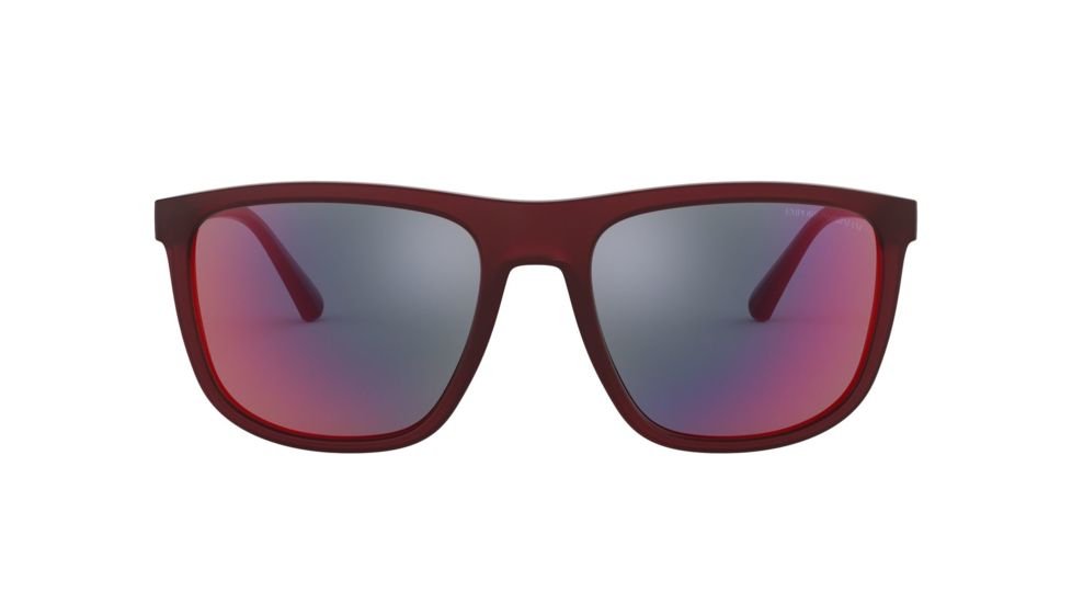 Armani EA4124 Bifocal Prescription Sunglasses, 57mm, Matte Opal Red, EA4124-57246P-57-BI