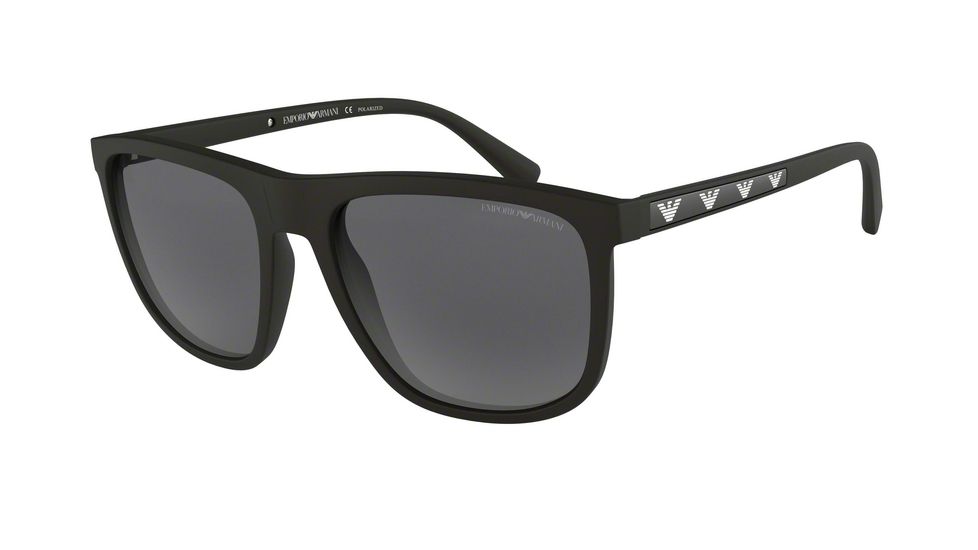 Armani EA4124 Bifocal Prescription Sunglasses, 57mm, Matte Black, EA4124-573381-57-BI