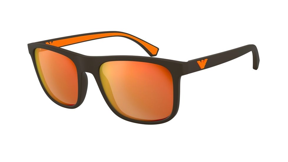 Armani EA4129F Sunglasses 5752F6-56 - , Orange Mirror Red Lenses
