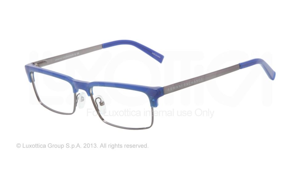 Armani Exchange AX1007 Progressive Prescription Eyeglasses 8016-53 - Marine Frame