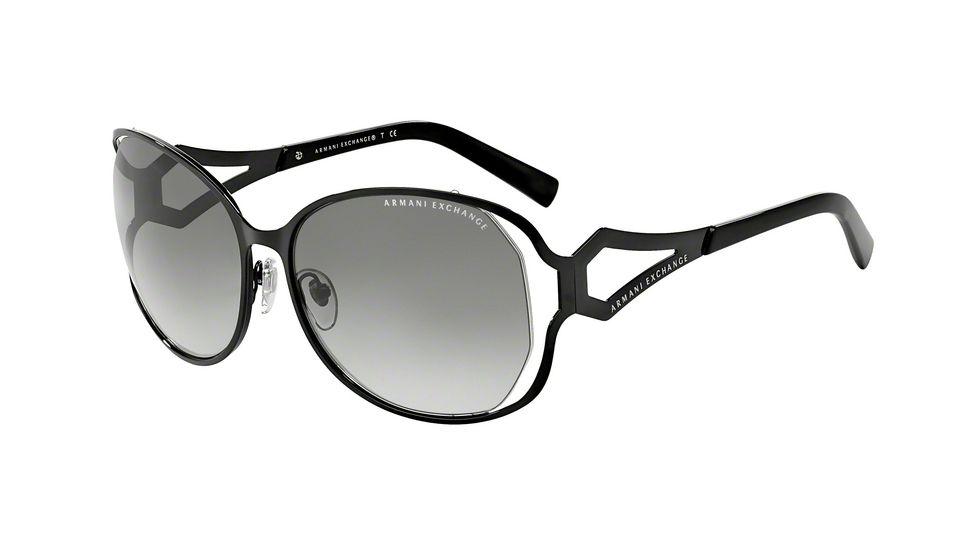 Armani Exchange AX2009S Sunglasses 600011-59 - Black Frame, Grey Gradient Lenses