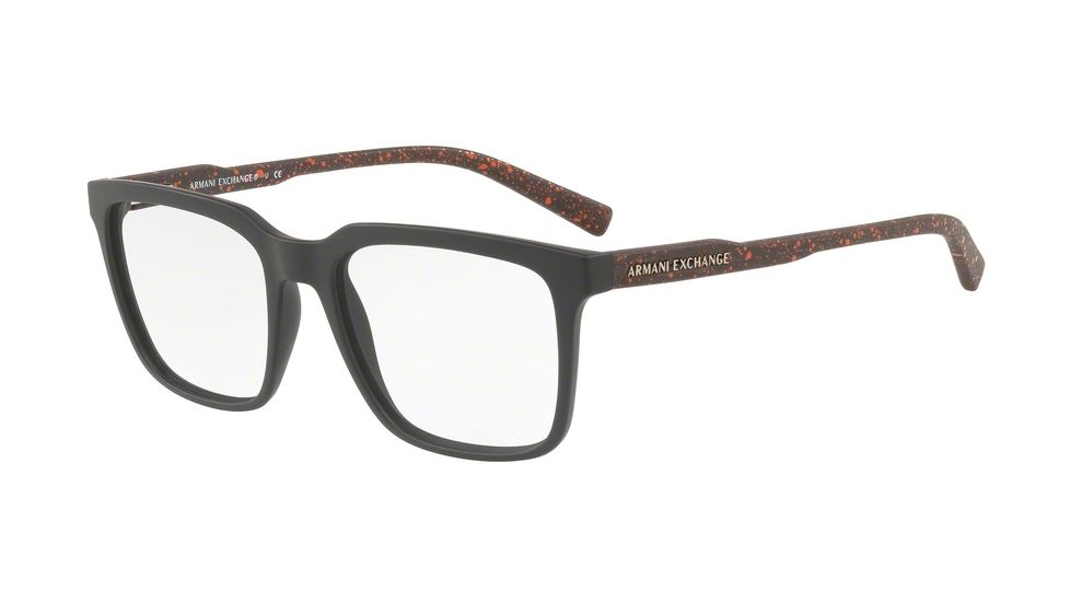 Armani Exchange AX3045F Progressive Prescription Eyeglasses 8224-55 - Matte Brown Frame