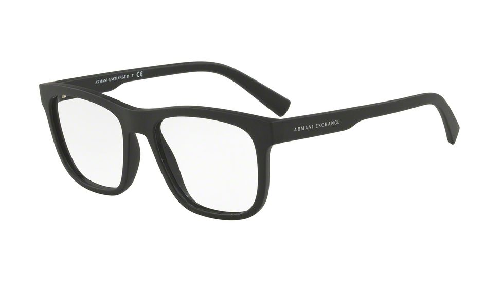 Armani Exchange AX3050F Bifocal Prescription Eyeglasses, 55mm, Matte Black, AX3050F-8078-55-BI
