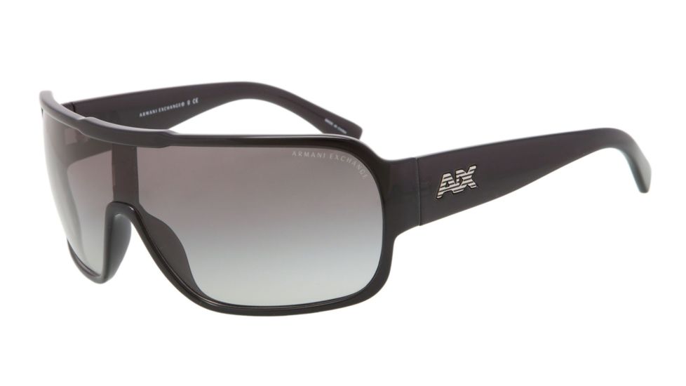 Armani Exchange AX4009 Sunglasses 800511-36 - Black Transparent Frame, Grey Gradient Lenses