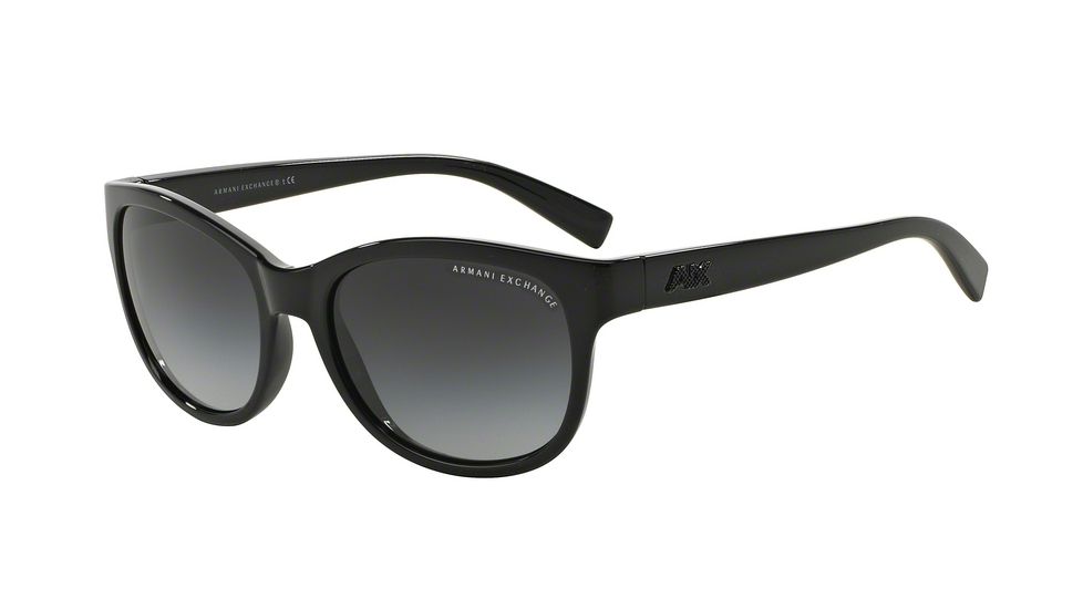 Armani Exchange AX4044S Sunglasses 81588G-55 - Black Frame, Grey Gradient Lenses