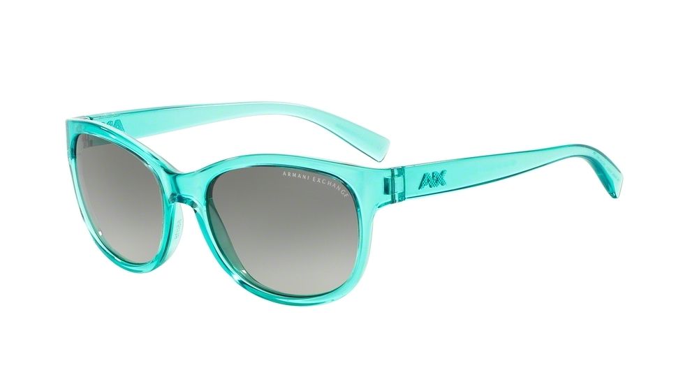 Armani Exchange AX4044S Sunglasses 816211-55 - Ice Mint Transparent Frame, Grey Gradient Lenses