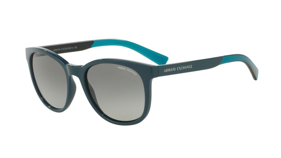 Armani Exchange AX4050S Sunglasses 818811-54 - Deep Pond Frame, Grey Gradient Lenses