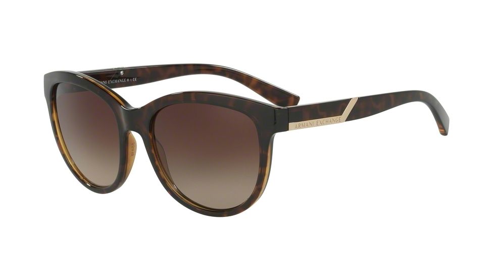 Armani Exchange AX4051S Progressive Prescription Sunglasses AX4051S-803713-55 - Lens Diameter 55 mm, Frame Color Havana