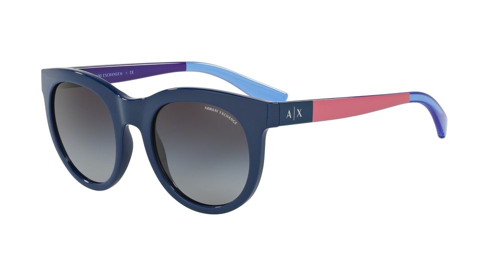 Armani Exchange AX4053S Sunglasses 81928G-51 - Blue Frame, Grey Gradient Lenses