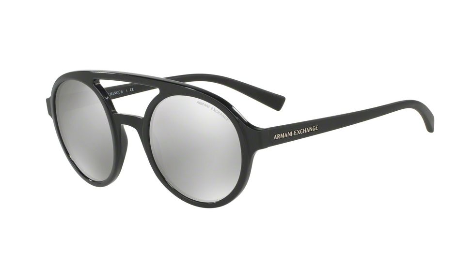 Armani Exchange AX4060S Bifocal Prescription Sunglasses AX4060S-82116G-50 - Lens Diameter 50 mm, Frame Color Matte Black/top Shiny