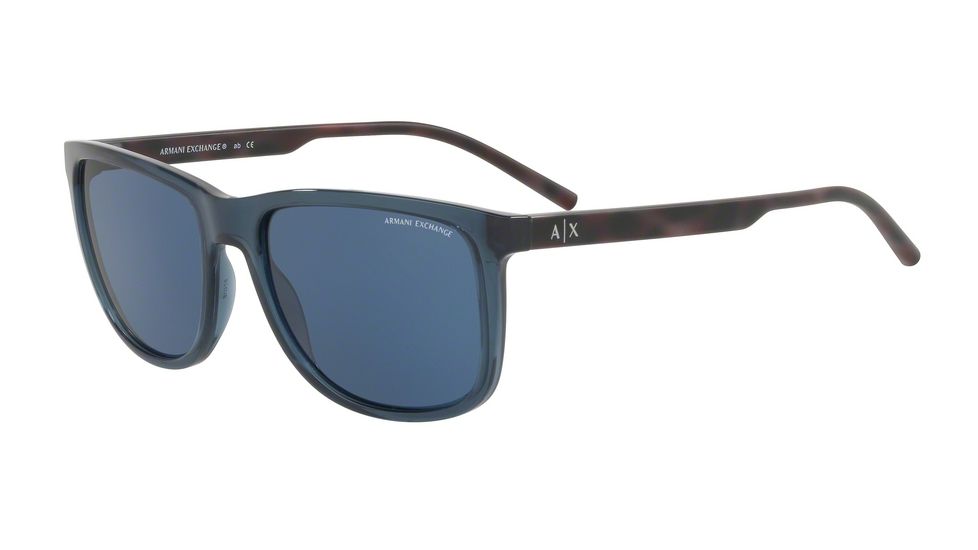 Armani Exchange AX4070SF Sunglasses 823880-58 - Transparent Blue Dress Frame, Blue Lenses