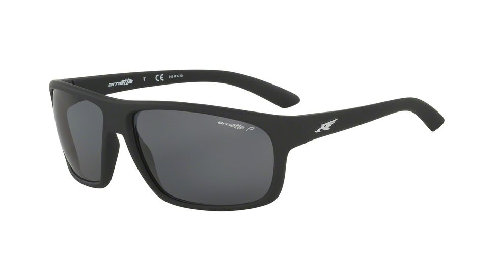 Arnette BURNOUT AN4225 Sunglasses 447/81-64 - Fuzzy Black Frame, Polar Gray Lenses