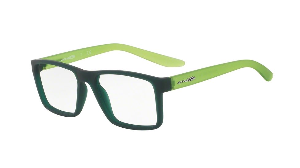 Arnette CORONADO AN7109 Progressive Prescription Eyeglasses, 53mm, Fuzzy Translucent Dark Green, AN7109-2373-53-PRO
