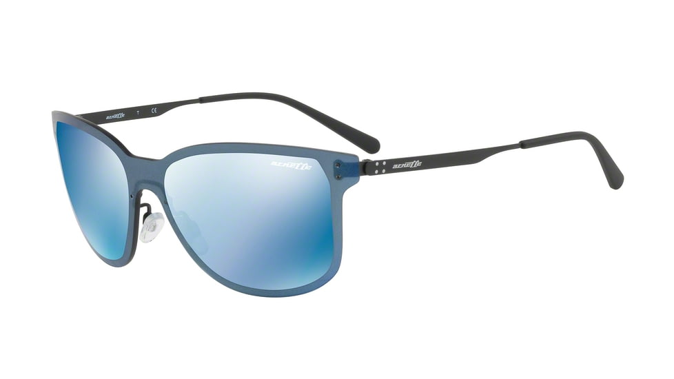 Arnette HUNDO-P2 AN3074 Sunglasses 528/55-39 - Matte Black Frame, Mirror Blue Lenses