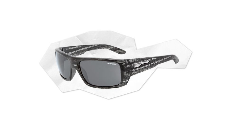 Arnette Munson Sunglasses - Stripped Gry-Hvna Frame and Polarized Grey Lens AN4164-02