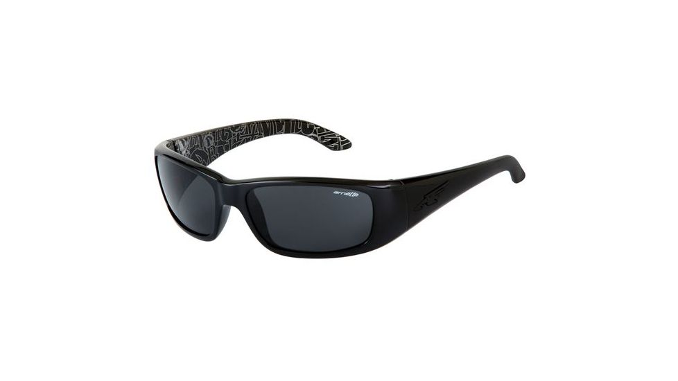 Arnette Quick Draw Sunglasses, Gloss Black Frame, Grey Lens AN4178-05