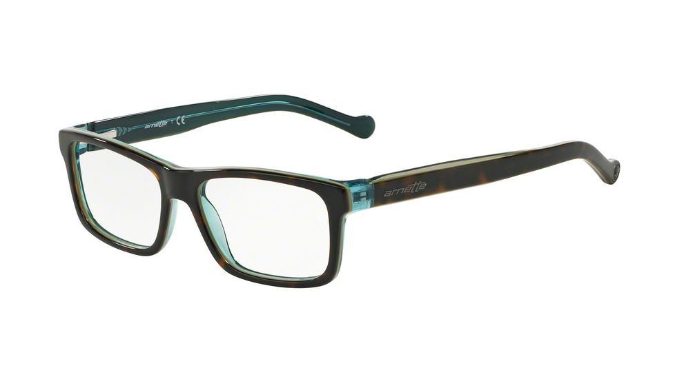 Arnette SCALE AN7085 Progressive Prescription Eyeglasses 1103-49 - Havana/Traslucent Green