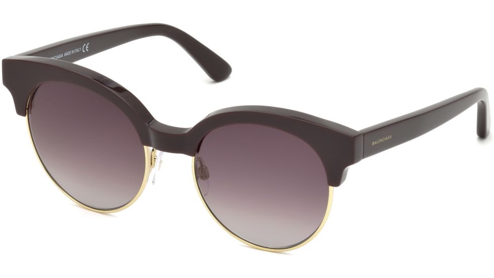 Balenciaga BA0128 Sunglasses - Bordeaux Frame Color, Gradient Bordeaux Lens Color