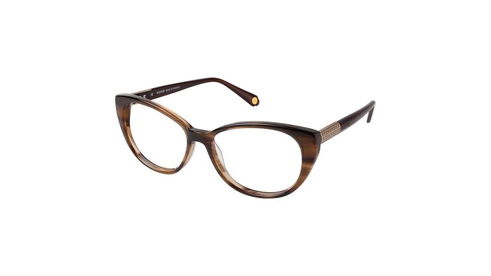 Balmain 1035 Single Vision Prescription Eyeglasses - Frame BROWN HORN, Size 54/17mm BL103503