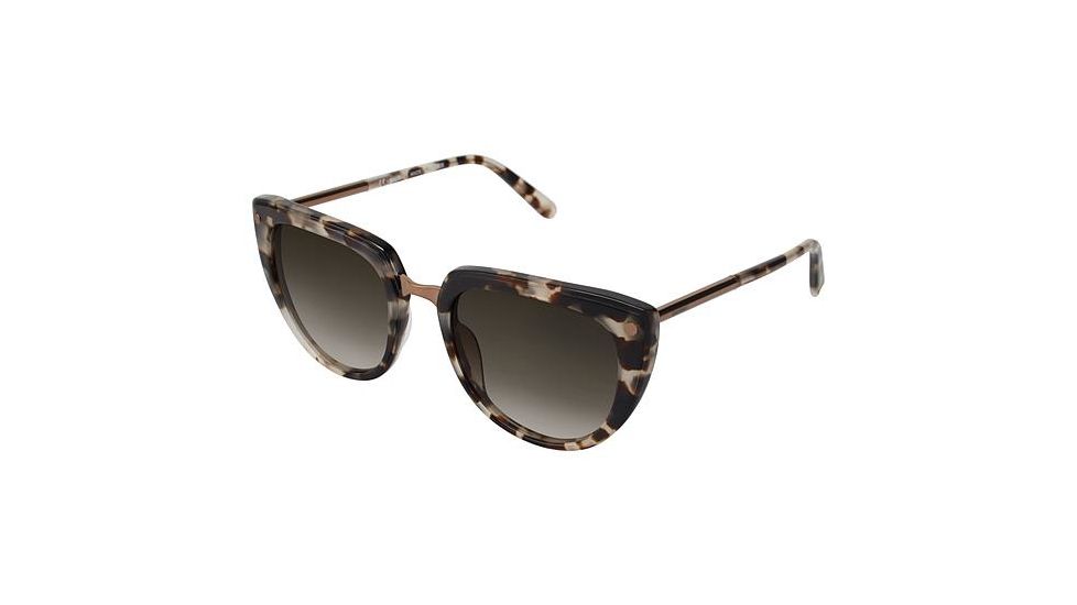Balmain 2068 Sunglasses - Frame White Tortoise, Lens Color Gradient Brown, Size 53/21mm BL206802