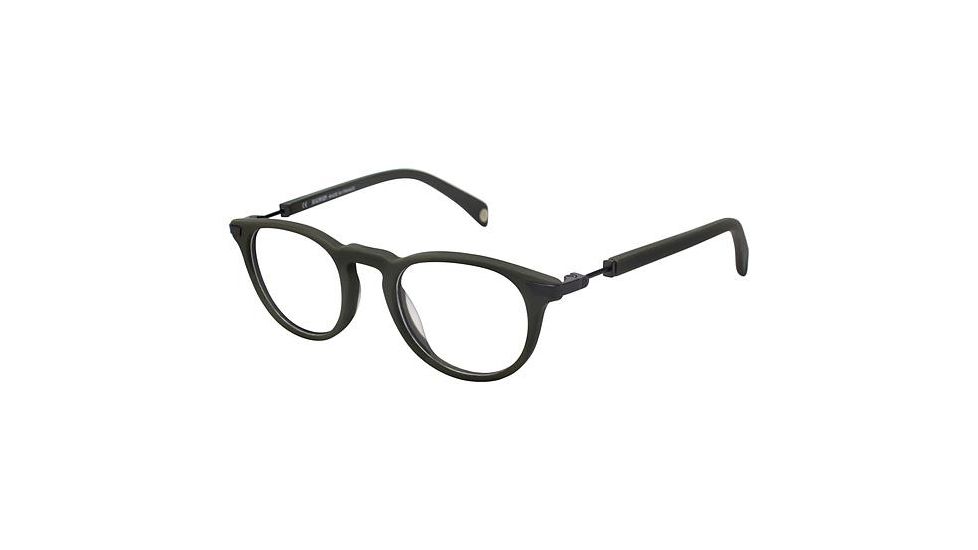 Balmain 3048 Single Vision Prescription Eyeglasses - Frame Matte Khaki, Size 45/20mm BL304802