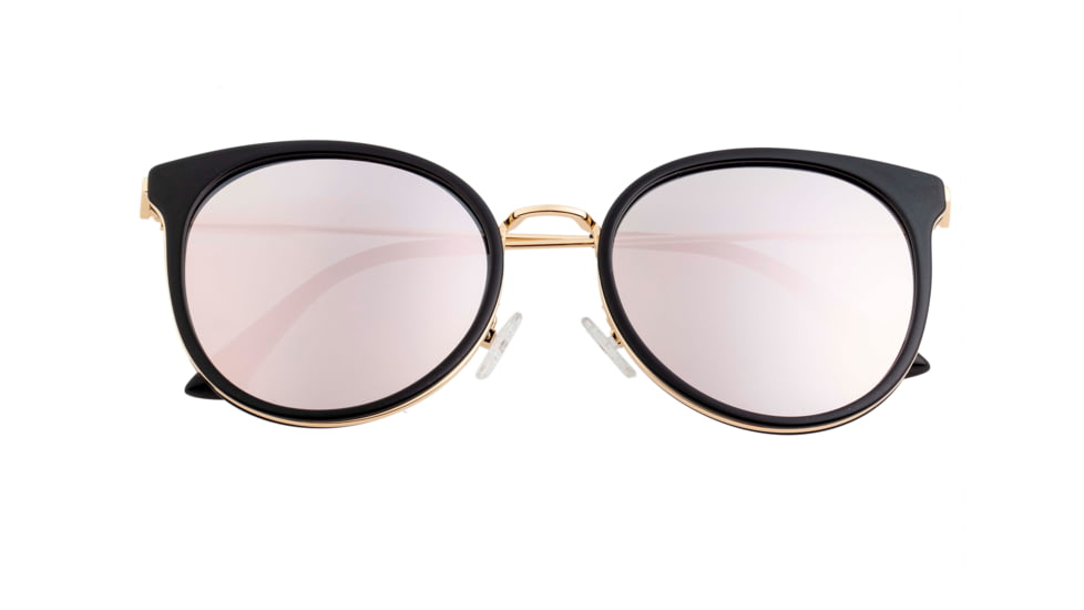 Bertha Brielle Polarized Sunglasses - Women's, Black/Rose Gold, One Size, BRSBR040RG