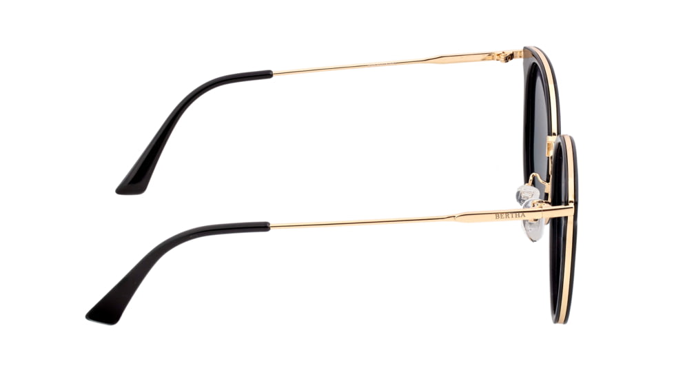 Bertha Brielle Polarized Sunglasses - Women's, Black/Rose Gold, One Size, BRSBR040RG