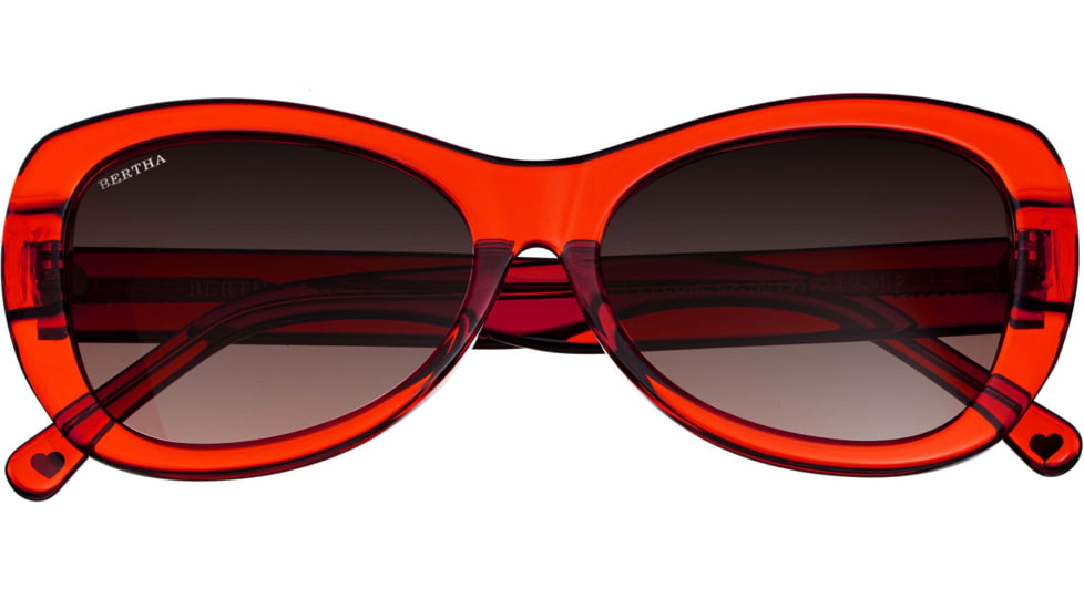 Bertha Celerie Handmade in Italy Sunglass - Womens, Orange, One Size, BRSIT101-1