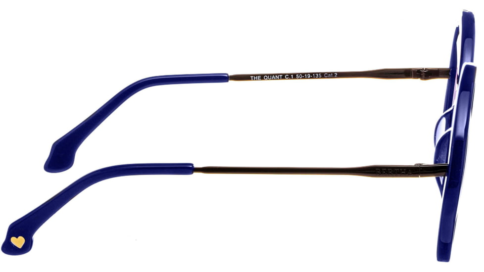Bertha Quant Handmade in Italy Sunglass - Womens, Navy, One Size, BRSIT110-3