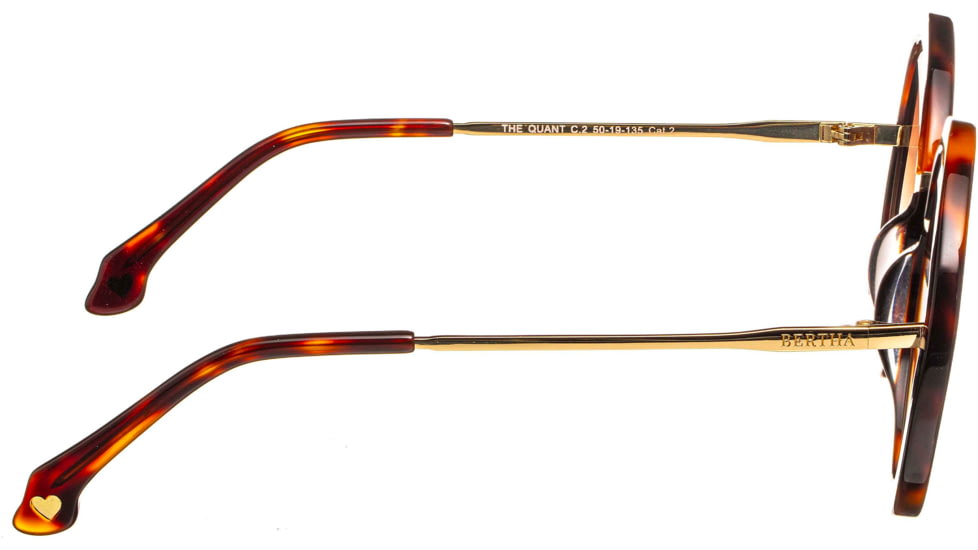 Bertha Quant Handmade in Italy Sunglass - Womens, Tortoise, One Size, BRSIT110-2