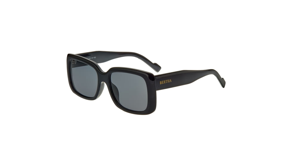 Bertha Wendy Polarized Sunglasses - Womens, Black Frame, Black Lens, Black/Black, One Size, BRSBR052C1