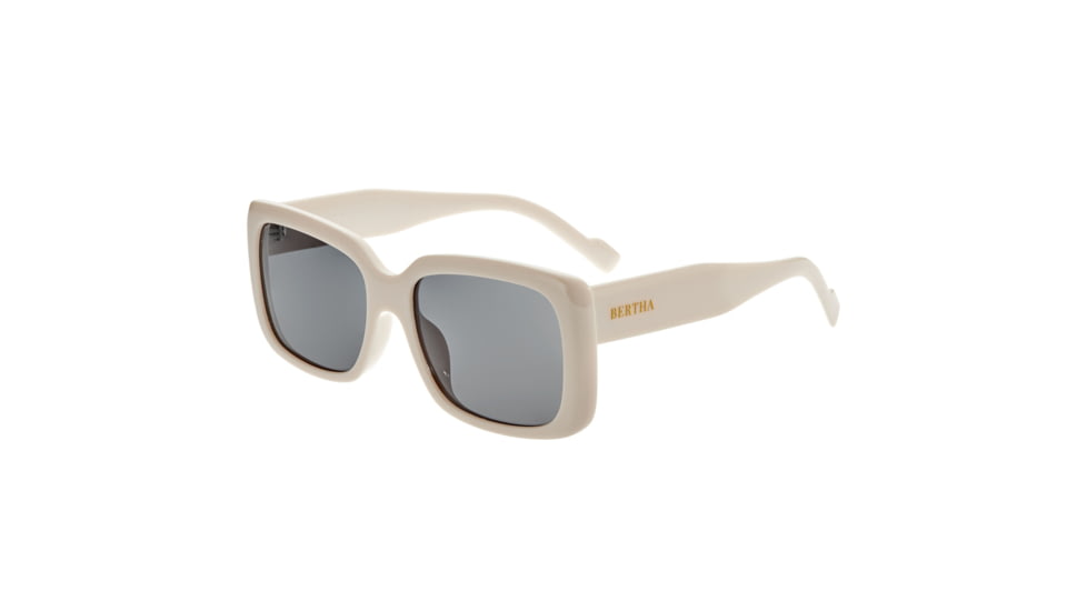 Bertha Wendy Polarized Sunglasses - Womens, Cream Frame, Lens Black, Cream/Black, One Size, BRSBR052C4