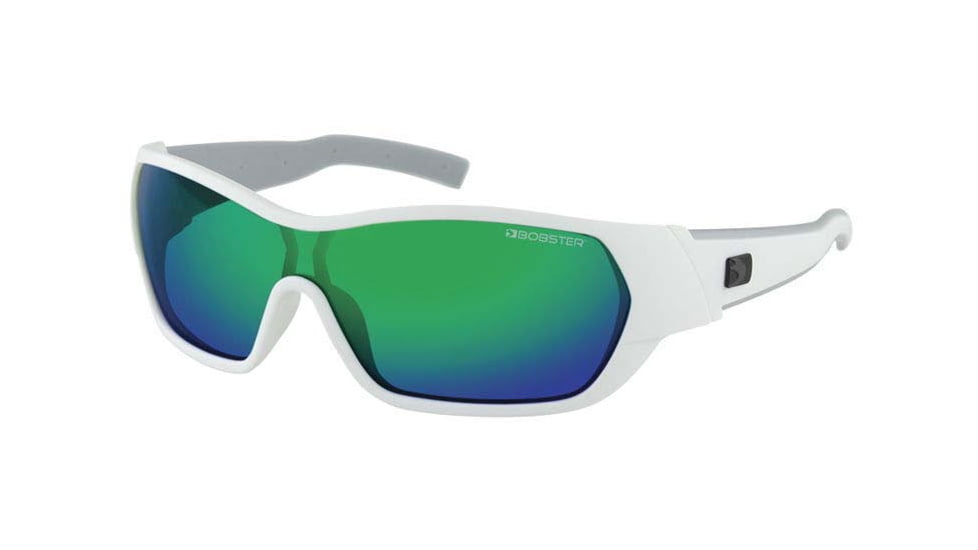 Bobster Bobster Aria Sunglasses, Matte White, Blue/Green Lens, BARI102