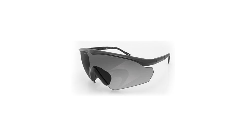 Bobster Delta Large Ballistic Shooting Glass, Z87, Matte Blk, 3 Lens EDELL301