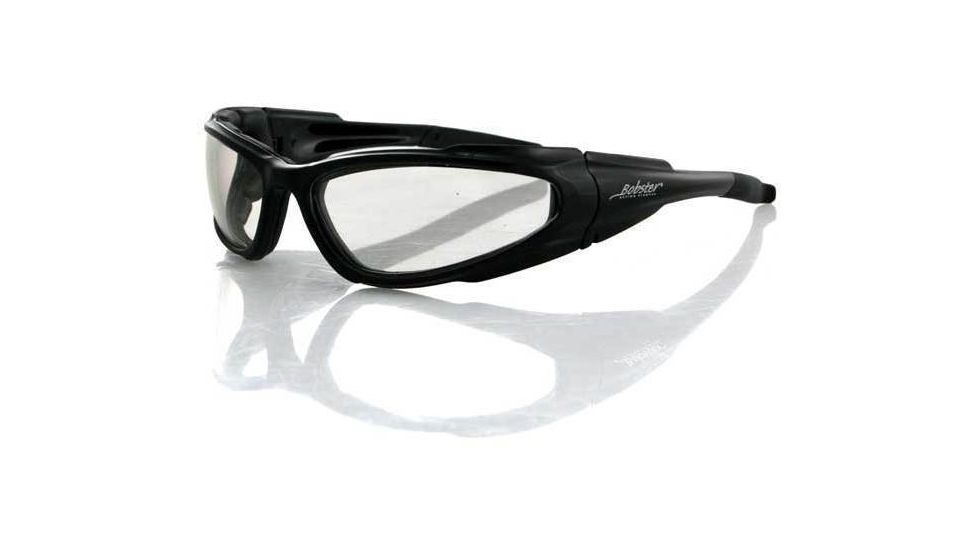 Bobster Low Rider Sunglass, Black Frame, Clear Lenses, ELR001C