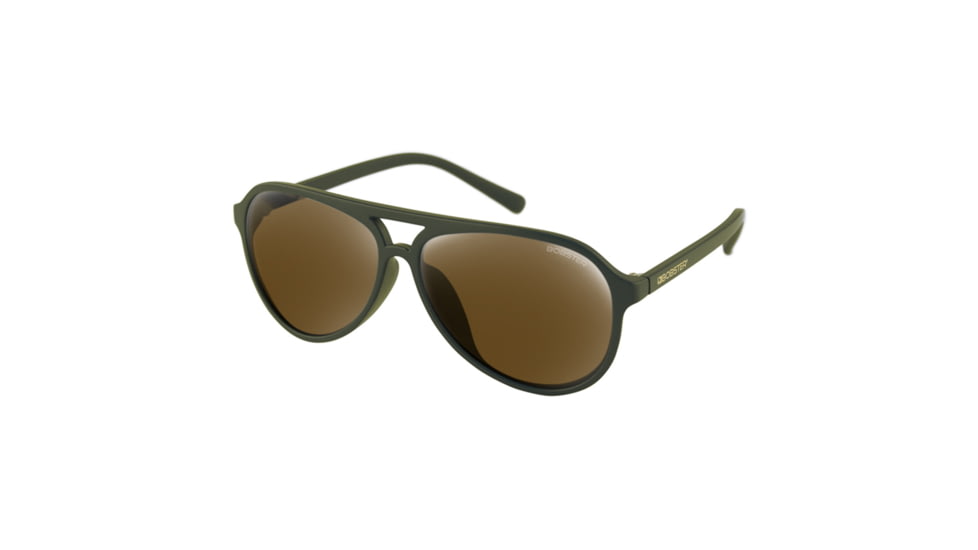 Bobster Bobster Maverick Sunglasses, Matte Olive Frame, Brown/Gold Lens, BMAV102HD
