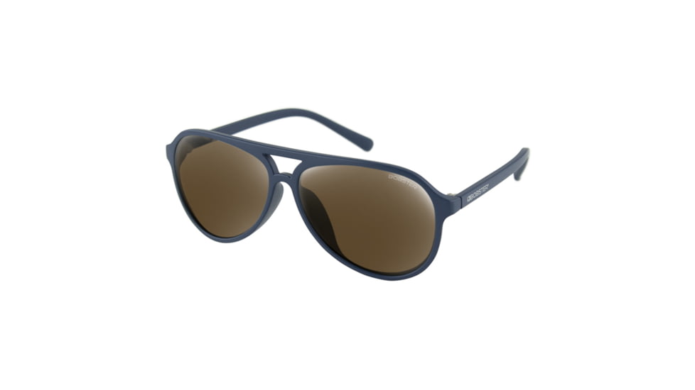 Bobster Bobster Maverick Sunglasses, Matte Navy Frame, Brown/Silver Lens, BMAV103HD