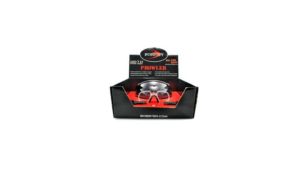 Bobster Prowler Sunglasses, Black Frame w/ Display And RX Insert BW9001DRX