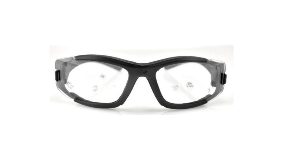 Bobster Resolve Interchangeable Sunglasses - Black Frame w Anti-fog Smoked and Clear Lens ERES101