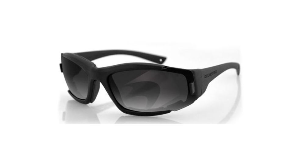 Bobster Resolve Interchangeable Sunglasses - Black Frame w Anti-fog Smoked and Clear Lens ERES101
