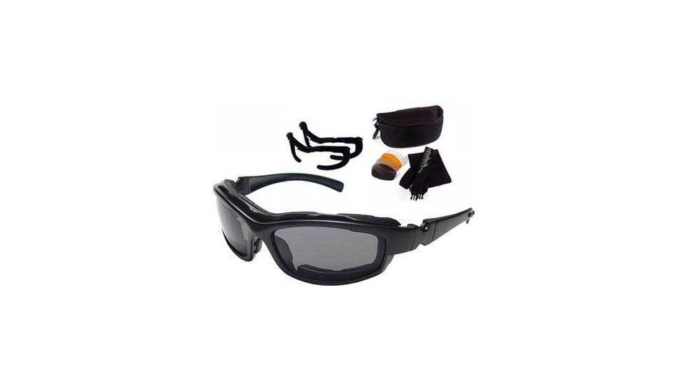 Bobster Road Hog II Convertible, Black Frame, 4 Lens Set BRH2001