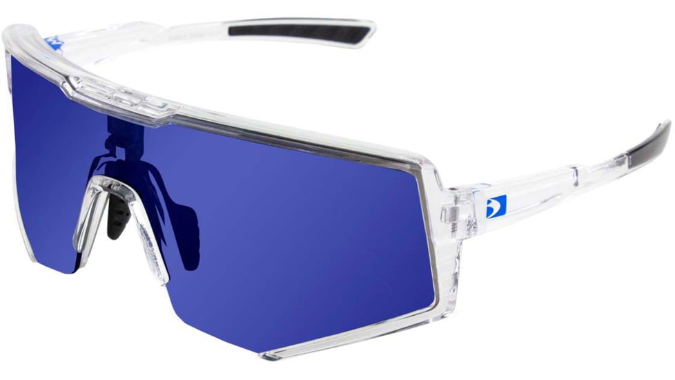 Bobster Sprocket Sunglasses - Crystal Clear Frame W/ Blue Mirror Lens - BSPR01