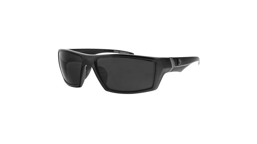 Bobster Whiskey Ballistics Sunglasses, Smoke Polarized Lens, Blk Frame EWHI002P