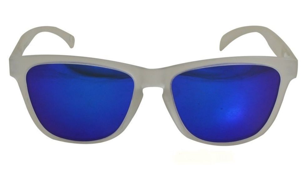 Body Glove BG 10 Sunglasses, Clear with Clear Rubberized Frogskin Frame, BLU RV Polarized Lens, Polarized, 10224584.QTM