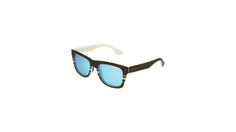 Body Glove BGM 1901 Sunglasses, Matte Wood with Stripe pattern Frame, Green Polarized Lenses 10249102.QTS