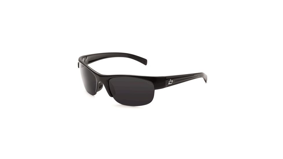 Bolle Aero Sun Glasses, Shiny Black Frame, Polarized TNS Lens, 11354
