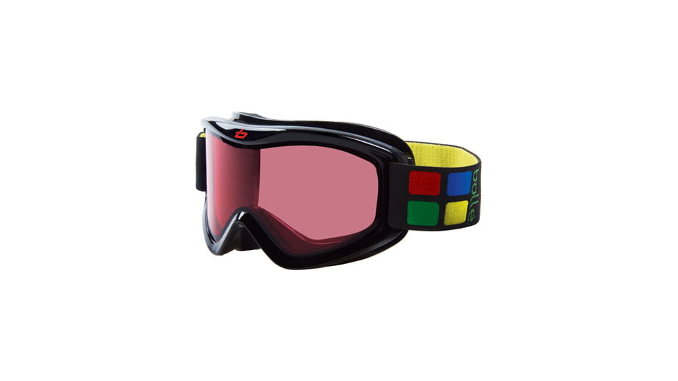 Bolle Amp Kids Ski Goggles, Black Frame, Vermillon Lens 20720