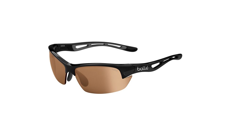 Bolle Bolt Sunglasses, Shiny Black Frame, Modulator V3 Golf Oleo AF Lens, 11781