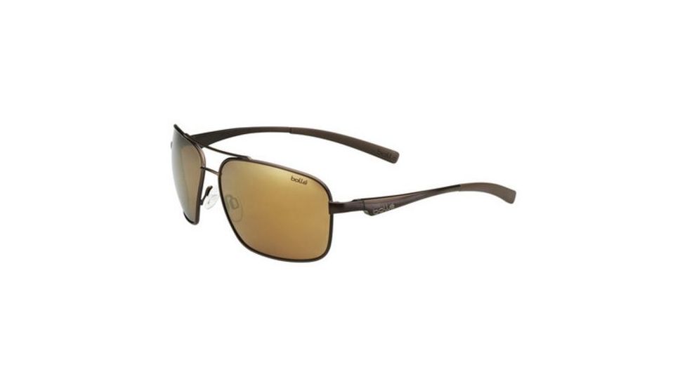 Bolle Brisbane Single Vision Prescription Sunglasses, Matte Brown Frame, Polarized, 11802SV