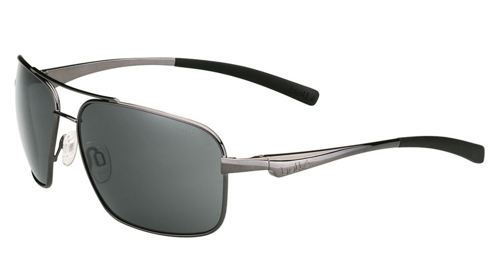 Bolle Brisbane Single Vision Prescription Sunglasses, Shiny Gunmetal Frame-11800SV